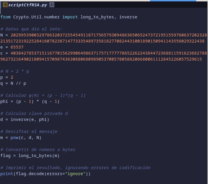 Imagen del ctf